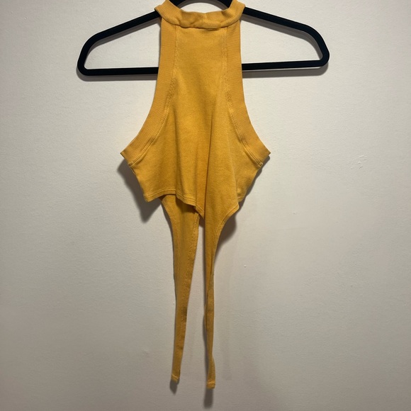 K.NGSLEY Ocre “Race Her” Ribbed Halter Tank - Picture 6 of 9